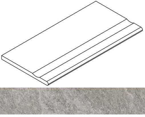 Бортик Italon Climb X2 с выемкой закругленный Rock 30x60
