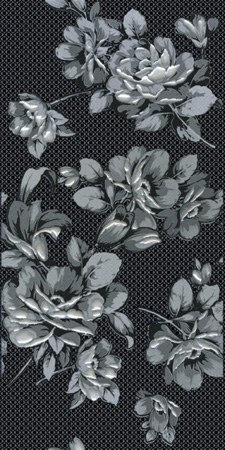 Декор Нефрит Керамика «Аллегро» Цветы черный