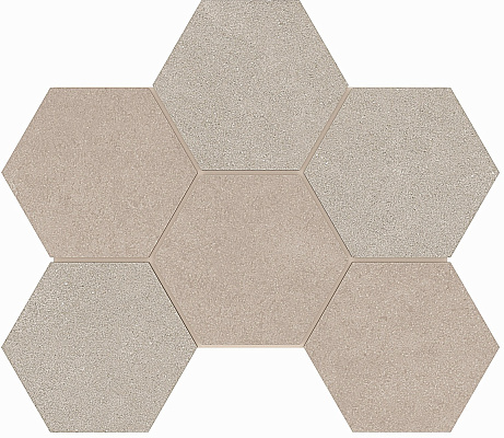 Мозаика Estima Luna LN01/TE01 Hexagon неполированный 250x285