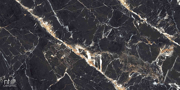 Керамогранит NT Ceramic Marmo Black Lamos High Gloss 60x120