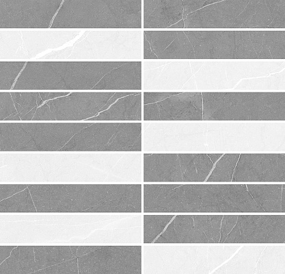 Мозаика Laparet Rubio микс серый 28,6х29,8