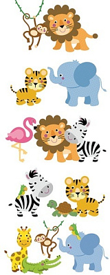 Панно Нефрит Керамика Kids Safari (из 5 плиток) 400x1000
