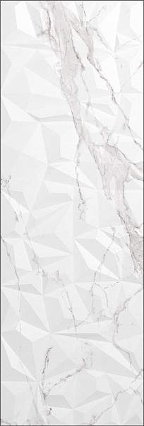 Декор Creto Avenzo Crystal Silver W M/STR R Glossy 1 30x90 Белый Глянцевая