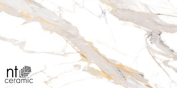 Керамогранит NT Ceramic Bright and Shiny Calacatta Light Grey matt 60x120