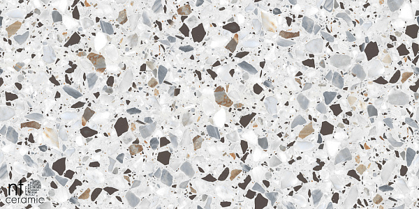 Керамогранит NT Ceramic Terrazzo White 60x120