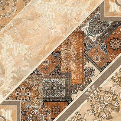 Напольная плитка InterCerama Carpets тёмно-коричневая