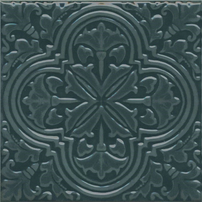 Декор Керама Марацци Фес зелёный тёмный глянцевый 15x15x0,77