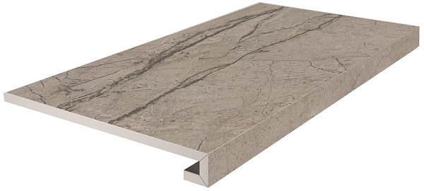 Ступень Керама Марацци фронтальная клееная Ифран бежевый светлый матовый обрезной 33x60x0,9