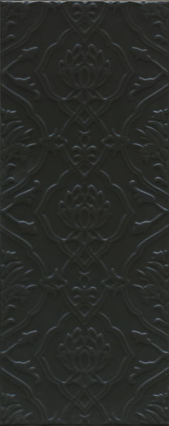 Плитка Kerama Marazzi Альвао структура черный матовый 200x500