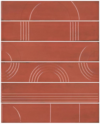 Панно Керама Марацци Мажорель красный глянцевый  36x28,5x1