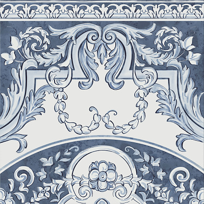 Декор Kerama Marazzi Алмаш продолжение угла синий 300x300
