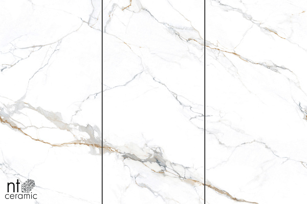 Керамогранит NT Ceramic Atlas Wide Carrara Gold matt 120x240