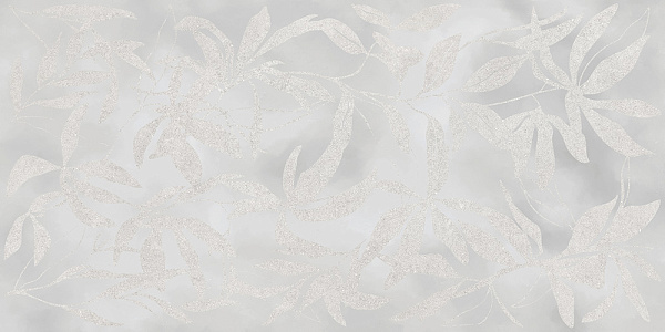 Керамогранит Vitra ArtWall Цветы Серый матовый 60x120