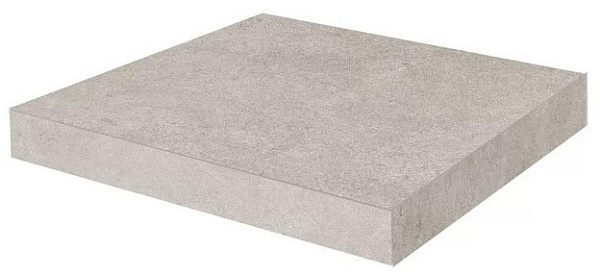 Ступень Керама Марацци угловая клееная Портленд серый светлый матовый обрезной 33x33x0,9