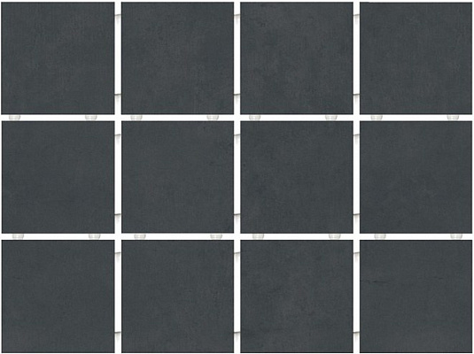 Настенная плитка Амальфи черный, полотно 30х40 из 12 частей 9,9х9,9