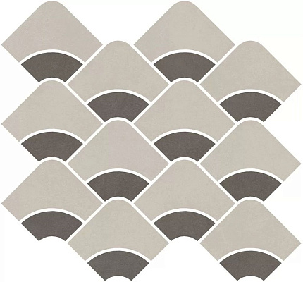 Декор Керама Марацци Таделакт наборный серый светлый, коричневый матовый обрезной 30x28x0,9