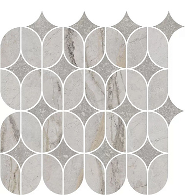 Декор Керама Марацци Ифран наборный серый светлый глянцевый обрезной 30x32,5x0,9