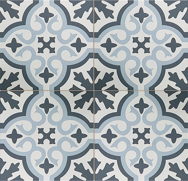 Керамогранит Etili Seramik Venice Sky Blue Black Pre-cut 45x45