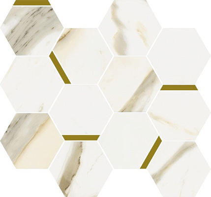 Мозаика Italon Stellaris Calacatta Gold Mosaico Chic