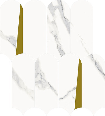 Мозаика Italon Stellaris Statuario White Mosaico Elegant
