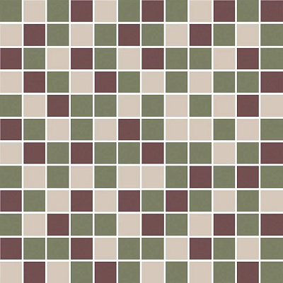 Декор Керама Марацци Темари мозаичный микс зелёный, бордовый, бежевый светлый матовый 29,8x29,8x0,35
