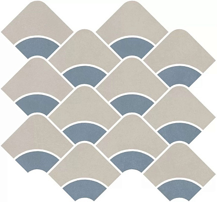 Декор Керама Марацци Таделакт наборный  серый светлый, синий светлый матовый обрезной 30x28x0,9