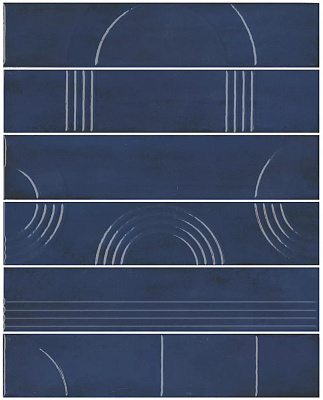 Панно Керама Марацци Мажорель синий тёмный глянцевый  36x28,5x1