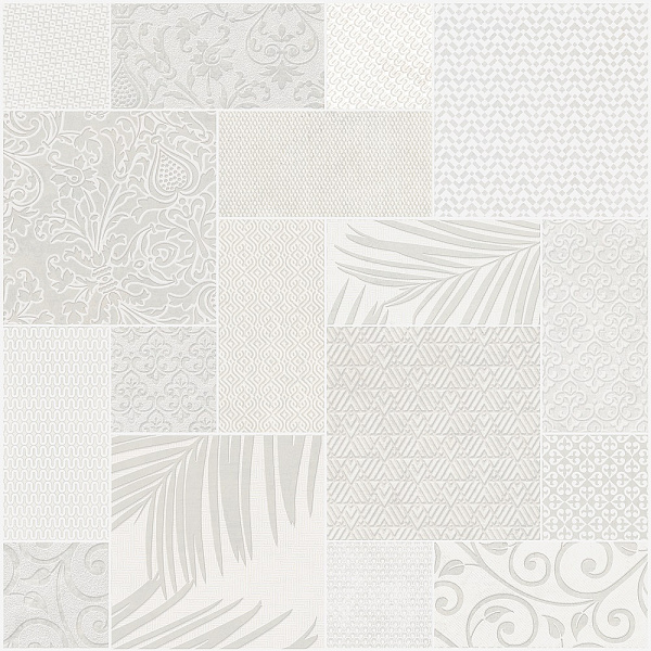 Панно Kerama Marazzi Тассо белый матовый обрезной 600x600
