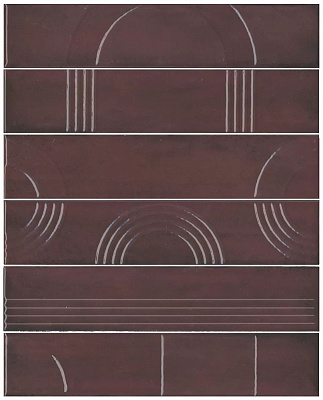 Панно Керама Марацци Мажорель бордовый глянцевый  36x28,5x1