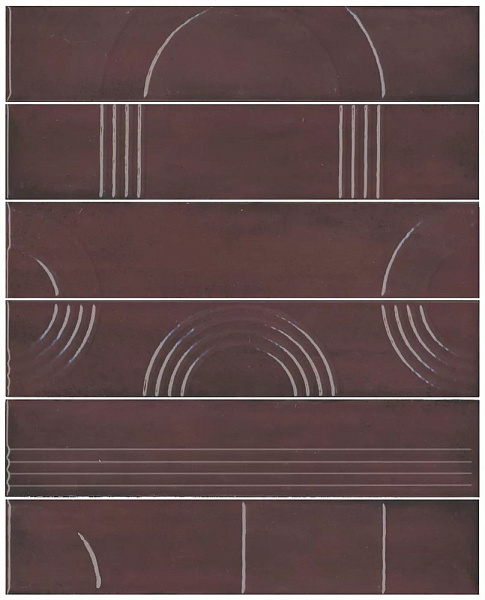 Панно Керама Марацци Мажорель бордовый глянцевый  36x28,5x1