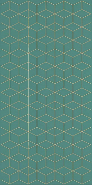 Декор Creto Mono Mono Jasmine geometry sea 30x60 Бирюзовый Глянцевая
