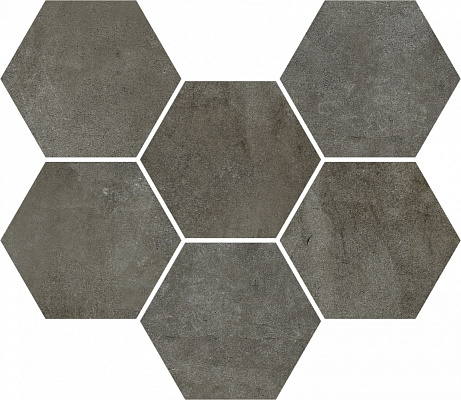 Мозаика ColiseumGres Экспо Дарк Гексагон 25x29