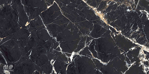 Керамогранит NT Ceramic Marmo Black Lamos High Gloss 60x120