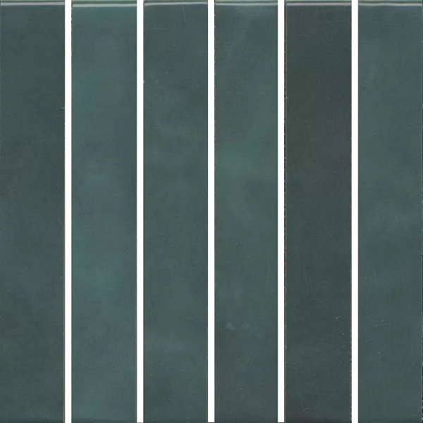 Декор Керама Марацци Фес мозаичный зелёный тёмный глянцевый 15x15x0,77