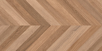 Керамогранит Laparet Wood Canarium Chevron M темно-бежевый матовый карвинг 60x120