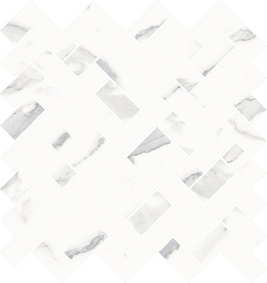 Мозаика Italon Stellaris Statuario White Mosaico Cross