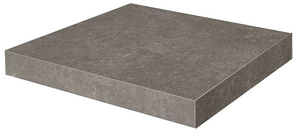 Ступень Керама Марацци угловая клееная Касабланка HP коричневый матовый обрезной 33x33x0,9