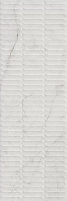 Плитка Керама Марацци Тубкаль белый глянцевый структура обрезной 30x89,5x1,05