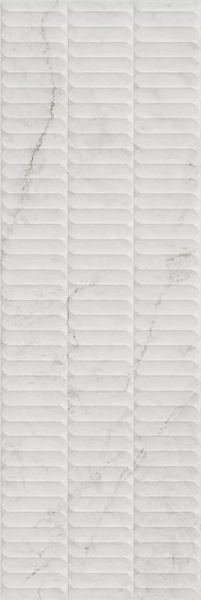 Плитка Керама Марацци Тубкаль белый глянцевый структура обрезной 30x89,5x1,05
