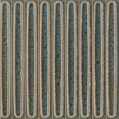 Декор Керама Марацци чипсет Далия бирюзовый тёмный глянцевый 20x20x0,95