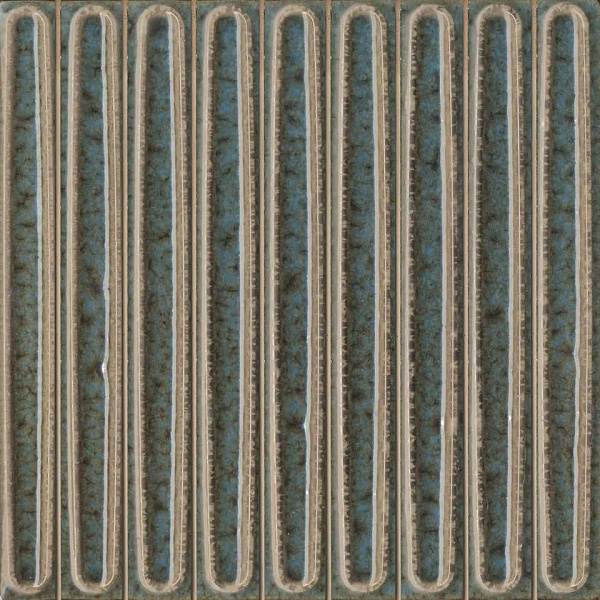 Декор Керама Марацци чипсет Далия бирюзовый тёмный глянцевый 20x20x0,95