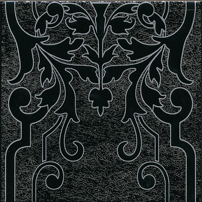 Декор Kerama Marazzi Барберино черный глянцевый 2 200x200