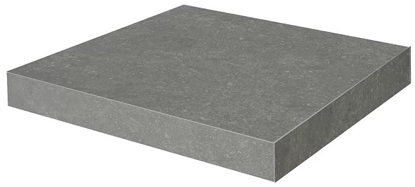 Ступень Керама Марацци угловая клееная Касабланка HP серый тёмный матовый обрезной 33x33x0,9