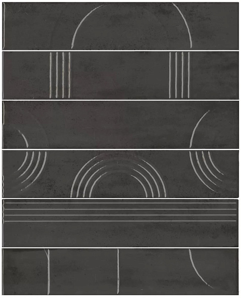 Панно Керама Марацци Мажорель чёрный глянцевый  36x28,5x1