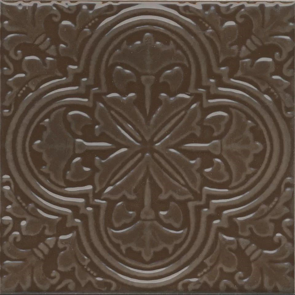 Декор Керама Марацци Фес коричневый глянцевый 15x15x0,77
