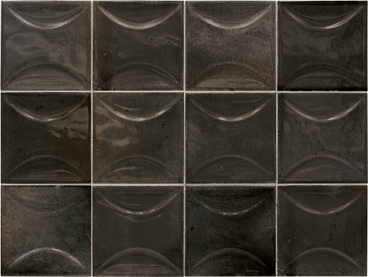 Плитка Equipe Hanoi Arco Black Ash 100x100