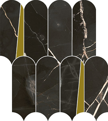 Мозаика Italon Stellaris Absolut Black Mosaico Elegant